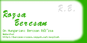 rozsa bercsan business card